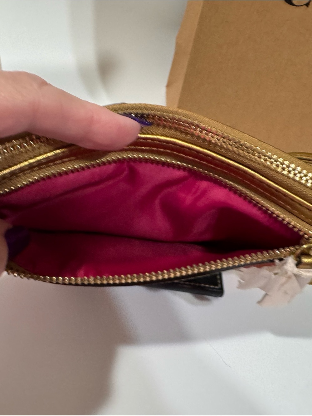 Coach Julia Legacy Stripe wallet Wristlet with Coach Legacy pen set - Picture 7 of 12